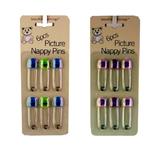 Picture of £1.49 NAPPY PINS 6 PACK (24) 70184