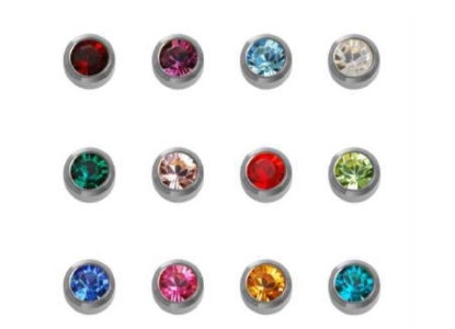 Picture of £1.00 CAFLON ERINGS BIRTHSTONE ASSTD (12