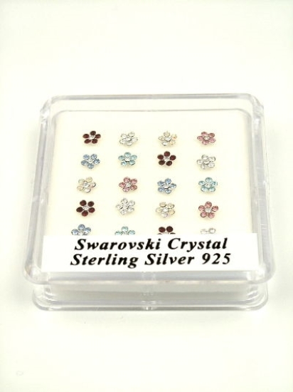 Picture of £0.99 NOSE STUDS COLOUR FLOWERS (20)