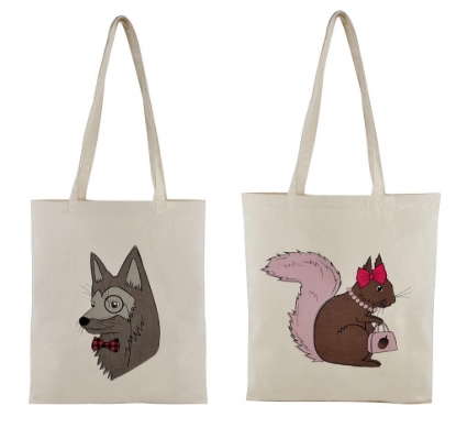 Picture of £2.99 COTTON WOLF & SQUIRREL SHOPPER (2)