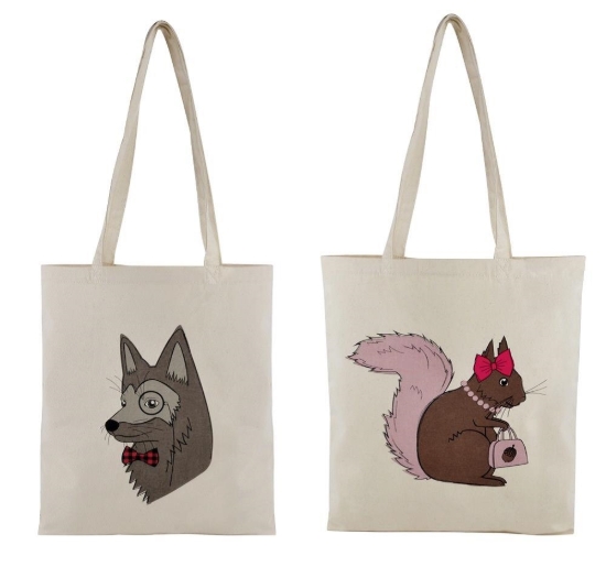Picture of £2.99 COTTON WOLF & SQUIRREL SHOPPER (2)