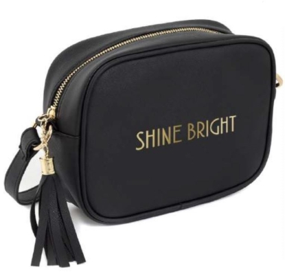 Picture of £8.99 SHINE BRIGHT SHOULD. BAG (3) BLK