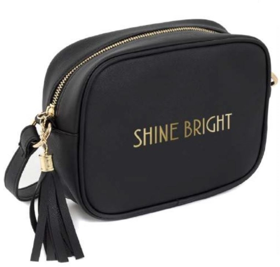 Picture of £8.99 SHINE BRIGHT SHOULD. BAG (3) BLK