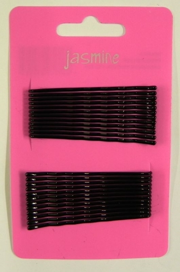Picture of £1.00 JASMINE HAIR GRIPS 24 BLACK LONG(6