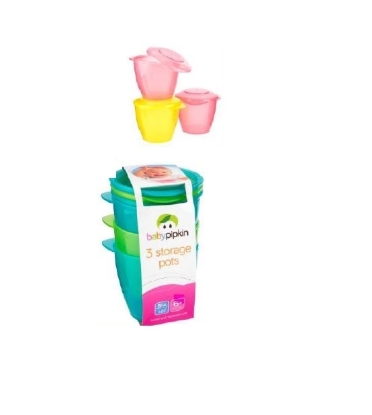 Picture of £1.79 BABY PIP.3 STORAGE POTS (24) 66093