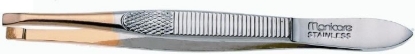 Picture of £2.99 MANICARE TWEEZERS FLAT GOLD (6)