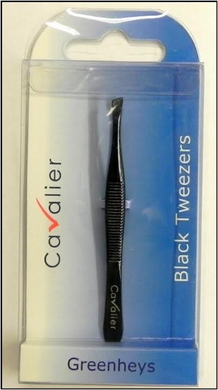 Picture of £1.99 CAVALIER BLACK SLANT TWEEZER (6)