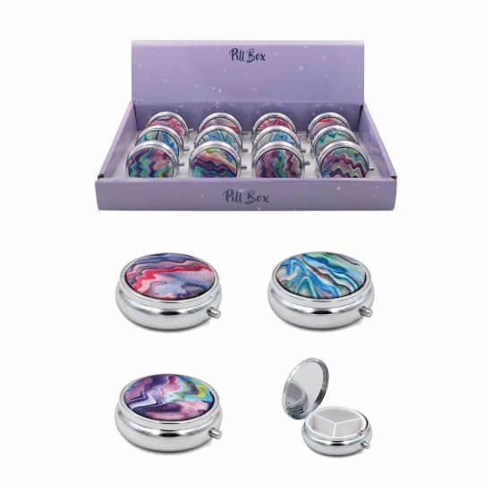 Picture of £1.99 GLITTER PILL BOXES (12) 43791