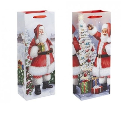 Picture of £0.89 BOTTLE BAG SANTA (12) 504025B
