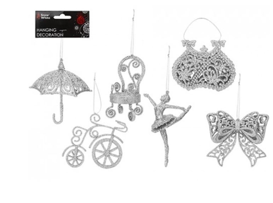 Picture of £1.00 HANGING SILVER TREE DEC.(12)513374