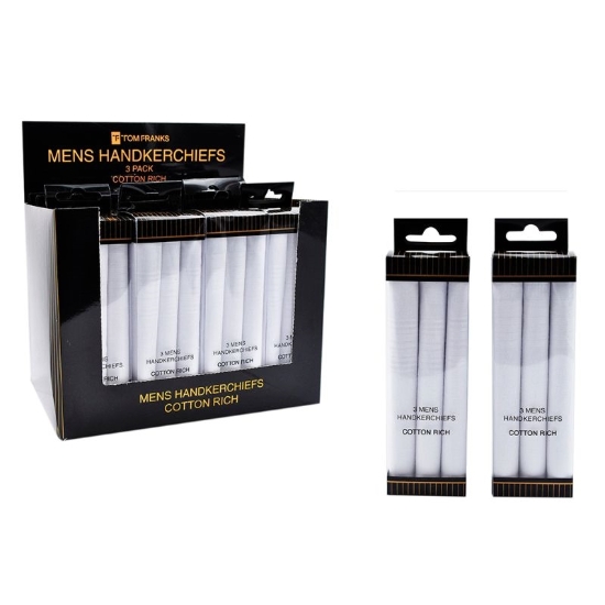 Picture of £1.49 MEN'S HANKIES 3 PACK (12) HK011CDU