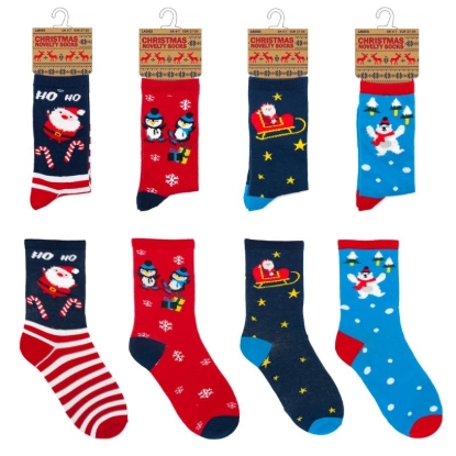 Picture of £1.00 LADIES CHRISTMAS SOCKS (12) SK254A