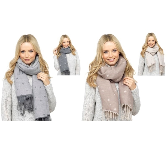 Picture of £7.99 LADIES REVERSE SCARVES (12) GL561