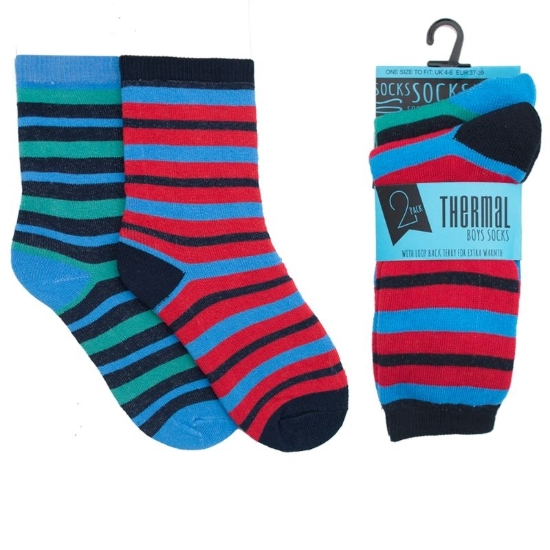 Picture of £1.49 BOYS DUO THERMAL SOCKS (12) SK374