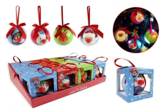 Picture of £2.99 LIGHT UP X-MAS BAUBLES (12) XM4452