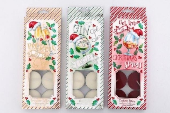 Picture of £1.49 X-MAS TIPPLE T/LIGHTS(12) XMTP0013