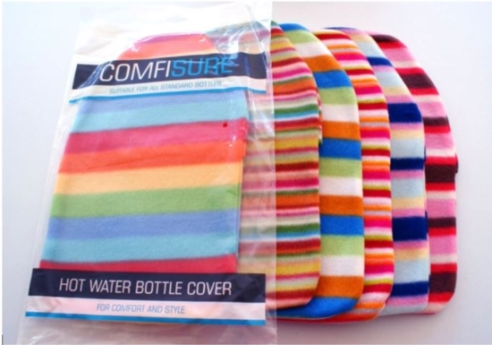 Picture of £1.49 STRIPE FLEECE H.W.BOTTLE COVERS (6
