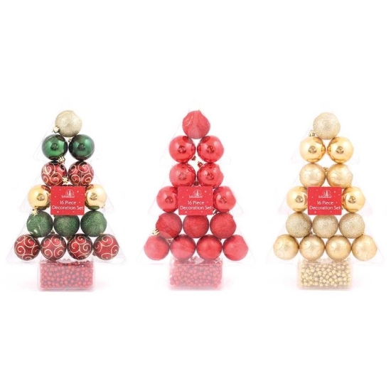 Picture of £3.99 BAUBLES 16pk TREE DEC'S (12) 8773