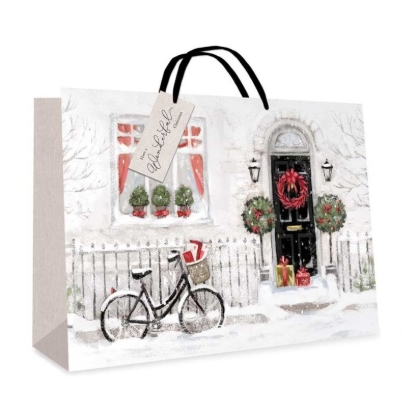 Picture of £1.29 GIFT BAGS BLK DOOR X-L (12) 2711