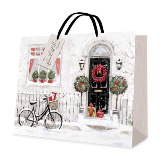 Picture of £0.99 GIFT BAGS BLK DOOR MED (12) 2710