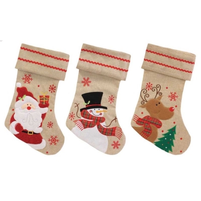Picture of £3.99 HESSIAN STOCKINGS 3 ASST (12) 8764