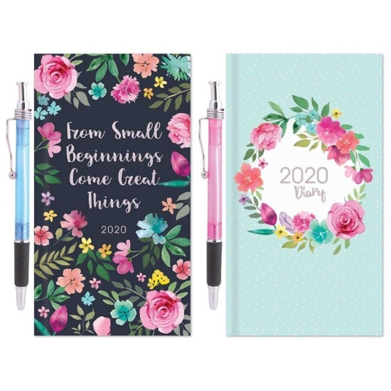 Picture of £1.49 VINTAGE FLORAL DIARY & PEN(12)0824