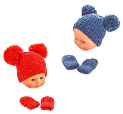 Picture of £4.99 BABY HAT & MITT SET 12-24M(6)4H494
