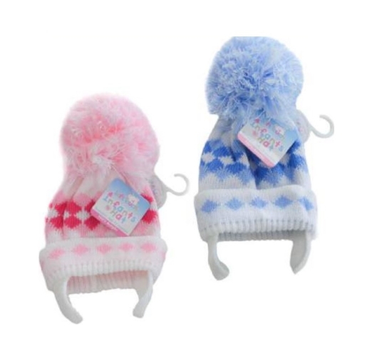 Picture of £3.99 BABY POM POM HAT NB-12M (6) 4H484