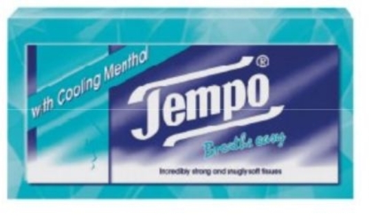 Picture of £1.00 TEMPO MENTHOL TISSUES 80s (12)
