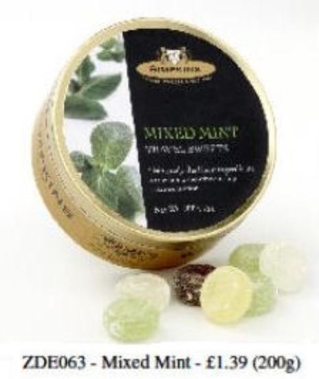 Picture of £1.69 TRAVEL SWEET 200g TINS MIX MINT(6)