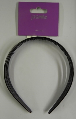 Picture of £1.00  BLACK 3 ROW ALICE BAND (6) 7859