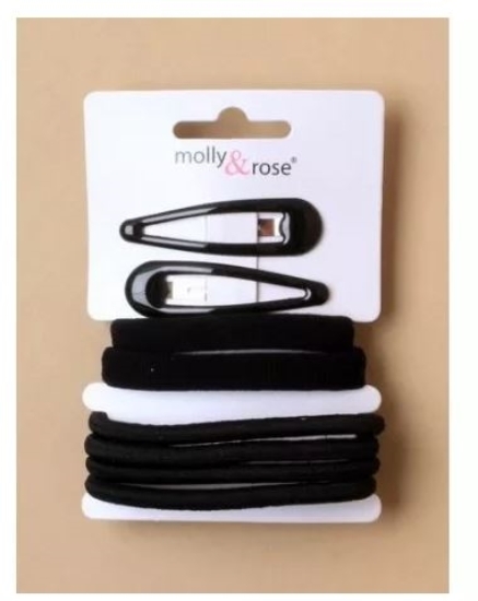 Picture of £1.00 SCHOOL COL HAIR SET BLACK (6) 5982