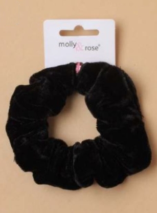 Picture of £1.00 BLACK VELVET SCRUNCHIE (6) HF602