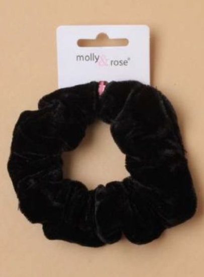 Picture of £1.00 BLACK VELVET SCRUNCHIE (6) HF602
