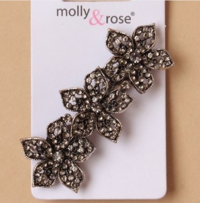 Picture of £3.99 MO-ROSE CRYSTAL BARRETTE (3) 7001