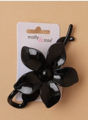 Picture of £1.00 M-ROSE BLK FLOWER PIN CLIP(6) 7387