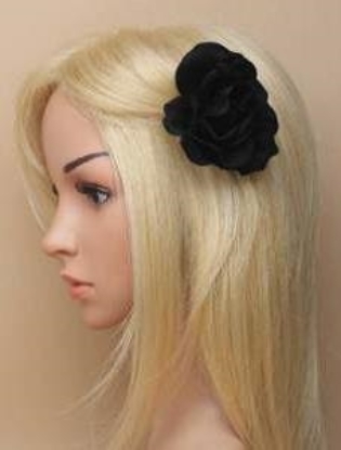 Picture of £1.00 FABRIC ROSE CLIP BLACK 6652 (6)