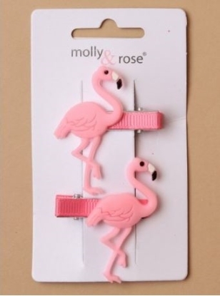 Picture of £1.00 MOLLY ROSE 2 FLAMINGO CLIPS(6)7351