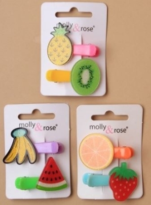 Picture of £1.00 MOLLY ROSE 2 FRUIT CLIPS (6) 7378
