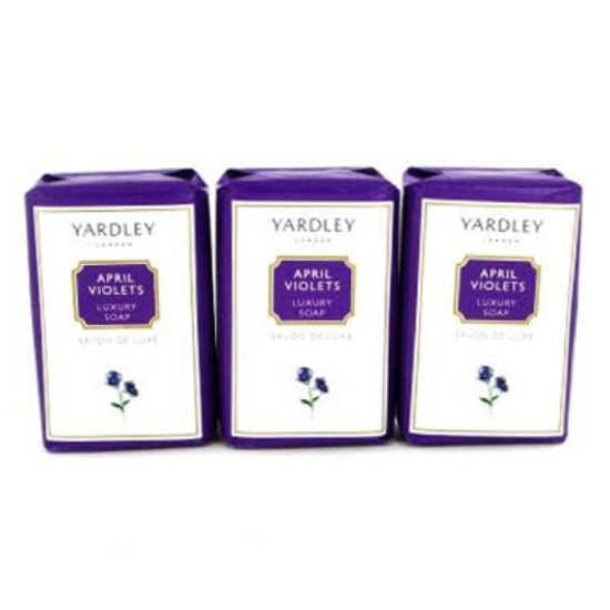 Picture of £7.99/6.50 APRIL VIOLETS SOAPS [100Gx3]