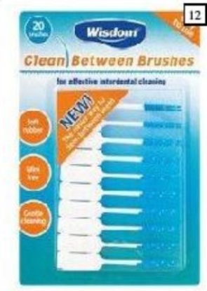 Picture of £1.99 WISDOM INTERDENT BRUSHES BLUE (12)
