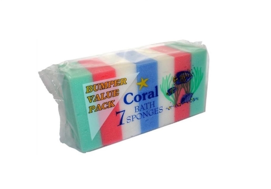 Picture of £1.00 BATH SPONGE CORAL 7 PACK (6)