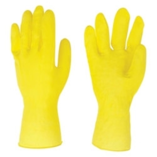 Picture of £1.00 FLOCK/L RUBBER GLOVES SMALL (12)