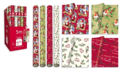 Picture of £1.00 GIFT WRAP 5M TRAD. (50) XAJGW100