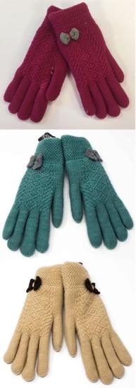 Picture of £4.99 LADIES BOW GLOVE 3 AST(12)GLOVE300