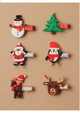 Picture of £1.00 CHRISTMAS HAIR BEAKS (12) 7216