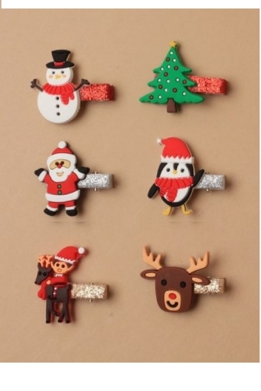 Picture of £1.00 CHRISTMAS HAIR BEAKS (12) 7216