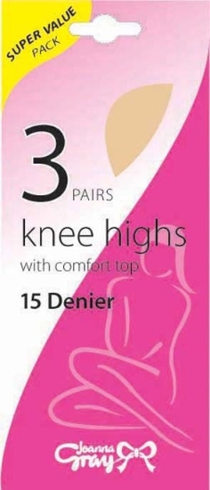 Picture of £1.99 NATUR JOANNA GRAY 3 KNEE HIGH (6)