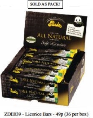 Picture of £0.49 PANDA MINT LICORICE BARS (30)