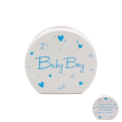 Picture of £5.99 BABY BOY MONEY BANK (6) LP42047